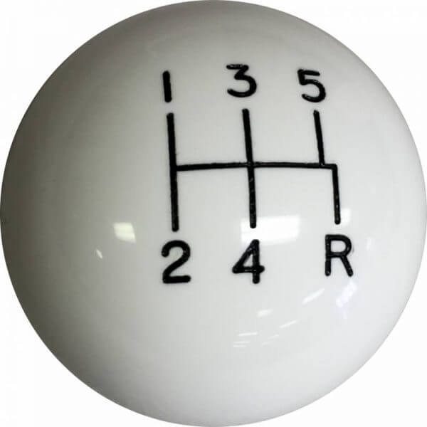 American Powertrain 5-speed Shifter Ball White 2"