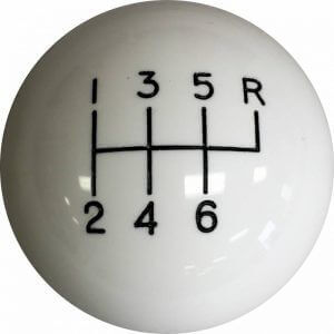 American Powertrain 6-speed Shifter Ball White 2"
