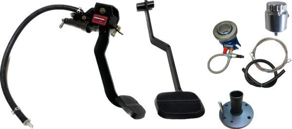 1969-70 Chevy Impala Hydraulic Clutch Conversion Kit with Clutch Pedal for Tremec 6-speed, Magnum and T-56. For factory auto pedal cars.