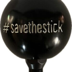 SaveTheStick 5-speed Shift Knob Billet Black 2" diameter
