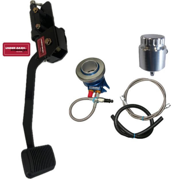 1969-70 Ford Mustang with power brake Hydraulic Clutch Conversion Kit with Underdash Hydraulics Clutch Pedal for TKX, TKO, T-5 and Magnum 6-Speed, T-56