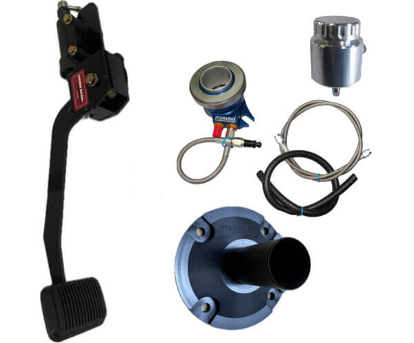 1969-70 Ford Mustang with Manual Brake- Hydraulic Clutch Conversion Kit with Underdash Hydraulics Clutch Pedal for Toploader 4-Speed with 1 1/16" Input Shaft