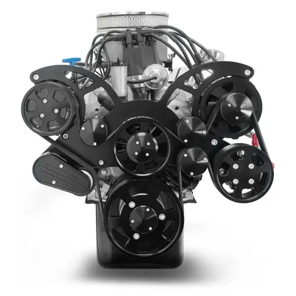 Ford Small Block 302 c.i. Engine - 361 Horsepower - Deluxe Dressed with Black Pulley Kit - Fuel Injected Front Sump Oil Pan - Image 3