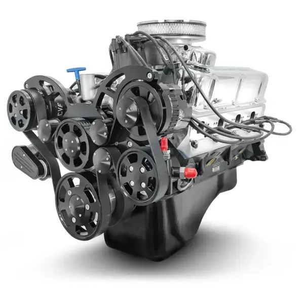 Ford Small Block 302 c.i. Engine - 361 Horsepower - Deluxe Dressed with Black Pulley Kit - Fuel Injected Front Sump Oil Pan