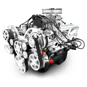 Ford Small Block 302 c.i. Engine - 361 Horsepower - Deluxe Dressed with Polished Pulley Kit - Fuel Injected Rear Sump Oil Pan
