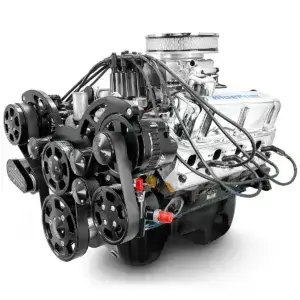 Ford Small Block 302 c.i. Engine - 361 Horsepower - Deluxe Dressed with Black Pulley Kit - Fuel Injected Rear Sump Oil Pan