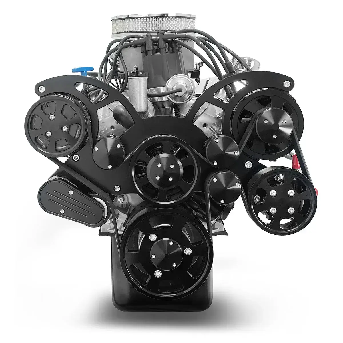 Ford Small Block 347 c.i. Engine - 415 Horsepower - Deluxe Dressed with Black Pulley Kit - Front Sump Oil Pan-Fuel Injected - Image 2