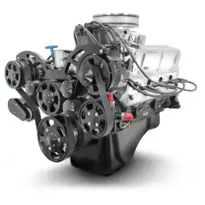 Ford Small Block  347 c.i. Engine - 415 Horsepower - Deluxe Dressed with Black Pulley Kit - Front Sump Oil Pan-Fuel Injected