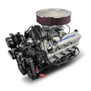 Ford Small Block  347 c.i. Engine - 415 Horsepower - Deluxe Dressed with Black Pulley Kit - Rear Sump Oil Pan-Fuel Injected
