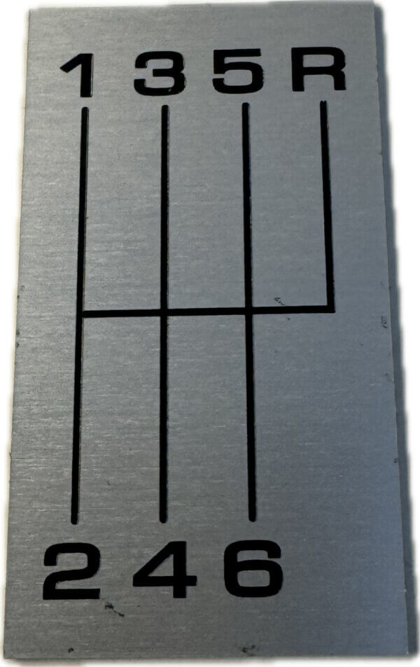 1963-67 Chevrolet Corvette 6 Speed Console Plate