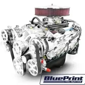 GM Small Block Compatible 383 c.i. Engine - 436 Horsepower - Deluxe Dressed - Polished Pulley Kit - BluePrint Engines Calibrated ECU