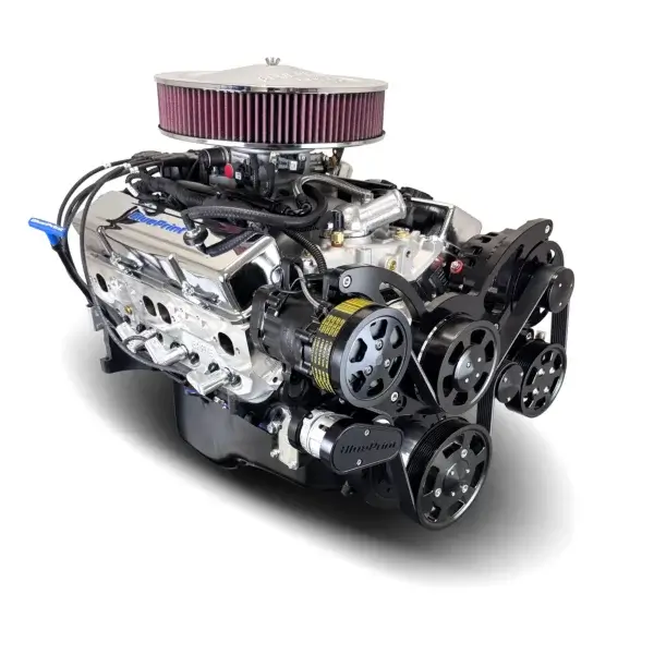 GM Small Block Compatible 400 c.i. Engine - 500 Horsepower - Deluxe Dressed with Black Pulley Kit - Multi-Port Fuel Injected