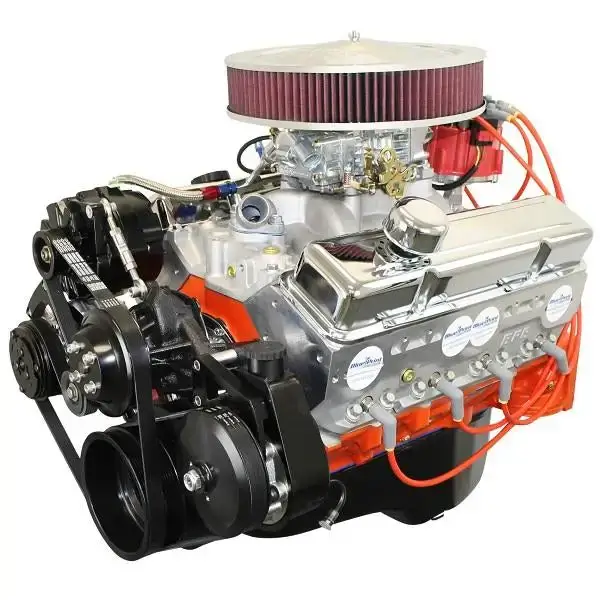GM Small Block Compatible 400 c.i. Engine - 500 Horsepower - Deluxe Dressed - Multi-Port Fuel Injected Black Pulley Kit