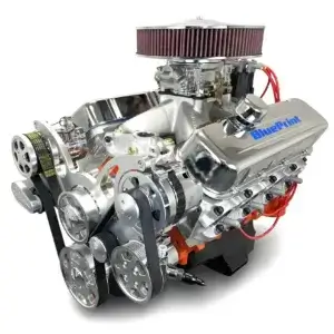 GM Big Block Compatible 502 c.i. Pro Series Engine - 627 Horsepower - Deluxe Dressed -Polished Pulley Kit - Carbureted