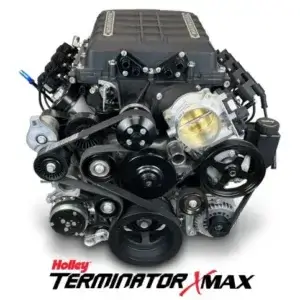 GM LS Compatible 427 c.i. Pro Series Engine - 800 Horsepower - Deluxe Dressed - Black Pulley Kit - Holley Terminator X EFI System