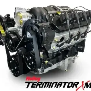 GM LS Compatible 427 c.i. Pro Series Engine - 605 Horsepower - Deluxe Dressed - Black Pulley Kit - Holley Terminator X EFI System