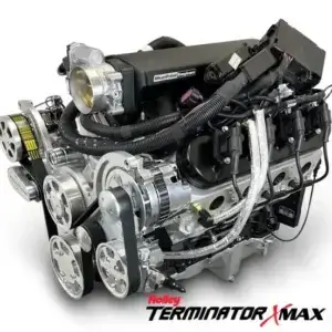 GM LS Compatible 427 c.i. Pro Series Engine - 600 Horsepower - Deluxe Dressed - Polished Pulley Kit - Holley Terminator X EFI System