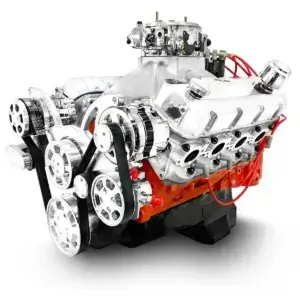 GM Big Block Compatible 572 c.i. Pro Series Engine - 750 Horsepower - Deluxe Dressed - Polished Pulley Kit - Carbureted