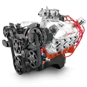 GM Big Block Compatible 632 c.i. Pro Series Engine - 815 Horsepower - Deluxe Dressed - Black Pulley Kit - Carbureted
