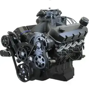 GM Big Block Compatible 632 c.i. Pro Series Engine - 815 Horsepower - Blackout Reaper Edition - Deluxe Dressed - Black Pulley Kit - Carbureted