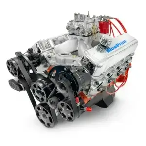 GM Big Block Compatible 502 c.i. Pro Series Engine - 627 Horsepower - Deluxe Dressed - Black Pulley Kit - Carbureted
