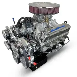 Ford Small Block Compatible 427 c.i. Pro Series Engine - 541 Horsepower - Deluxe Dressed - Polished Pulley Kit- Front Sump -Carbureted