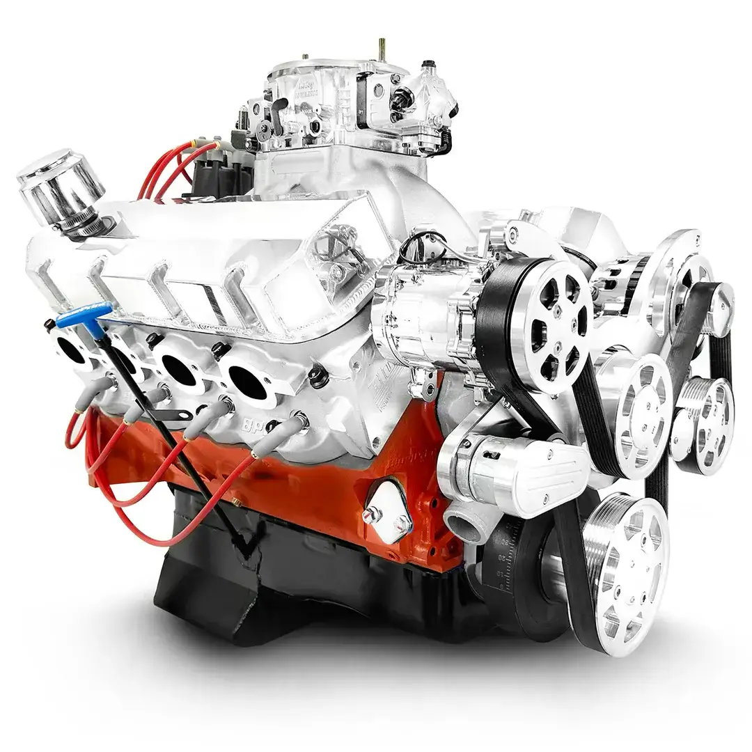 GM Big Block Compatible 598 c.i. Pro Series Engine - 741 Horsepower - Deluxe Dressed - Polished Pulley Kit - Carbureted - Image 3