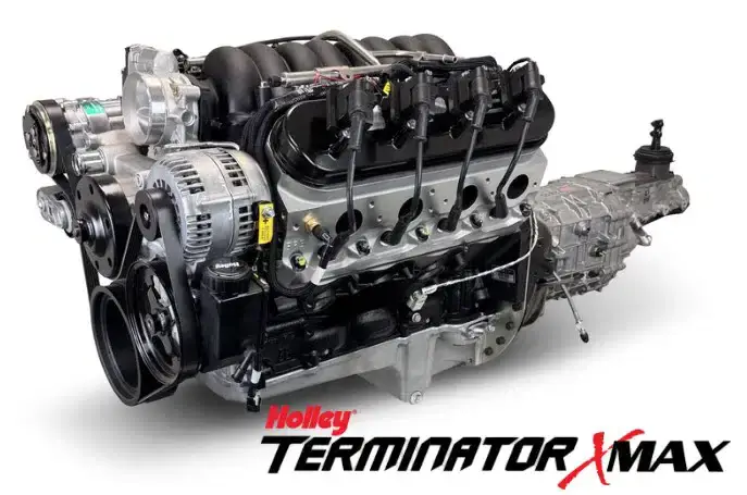 BluePrint Engines GM LS 376 c.i. Engine and Tremec TKX 530 Horsepower Standard Edition Builder Series Natural Pulley Kit Holley Terminator X EFI System