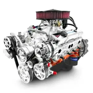BluePrint Engines 454 c.i. GM Compatible Builder Series - Standard Edition - Fuel Injected - TKX Manual Transmission - Polished Pulley Kit.