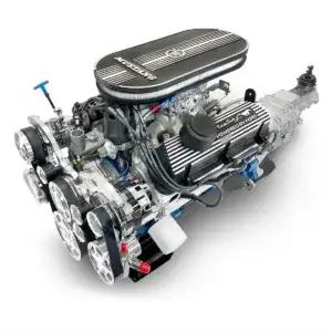 BluePrint Engines 347 c.i. Ford Compatible Builder Series - Mustang Edition - Carbureted - TKX Manual Transmission - Polished Pulley Kit.