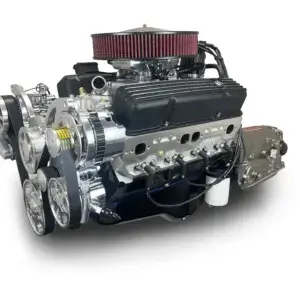 BluePrint Engines 383 c.i. GM Compatible Builder Series - Truck Edition - Fuel Injected - 700R4 Automatic 4WD Ready Transmission - Polished Pulley Kit.